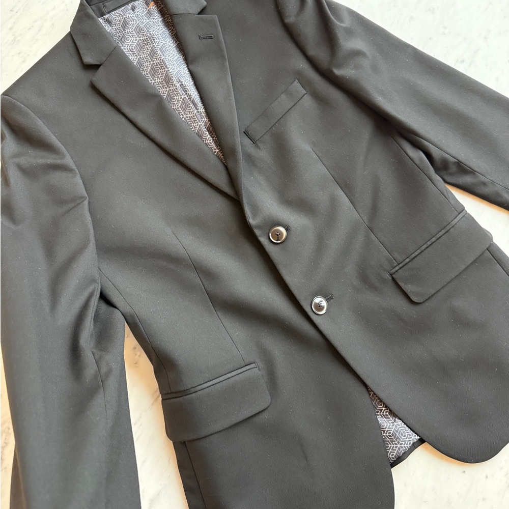 Classic Tallia Big Boy Blazer and Trouser Black Suit - 16R - Worn Once
